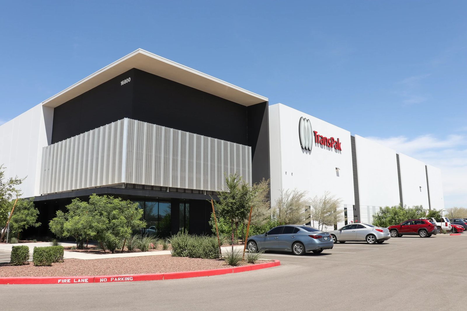 TransPak building with the company sign