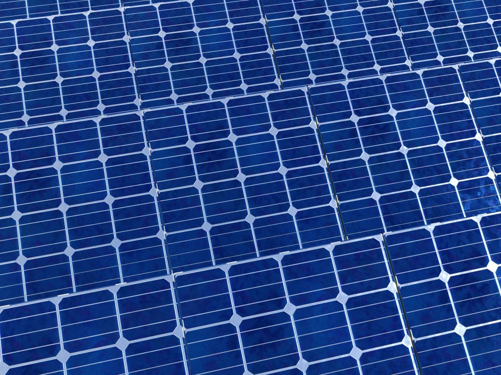 Above view of the patterns on solar panels